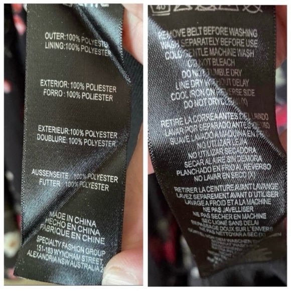 City Chic Floral Allure Chiffon Faux Wrap Drape Batwing Plus Dress Size 18 - Picture 12 of 15